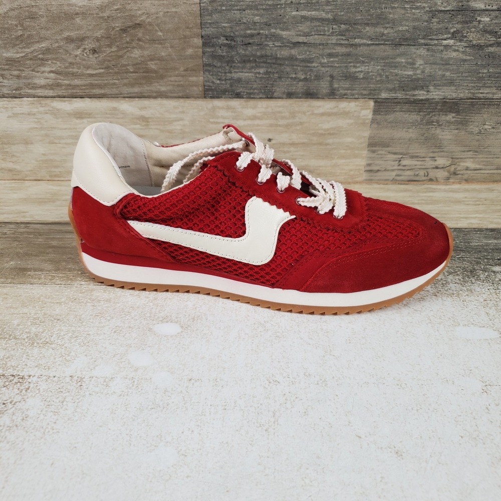 Dolce Vita B.NTCD Women Shoes Sz 8 Red Woven Mesh Lace Up Round Toe Sneaker